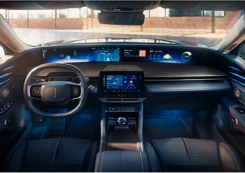 The panoramic display is shown in a 2024 Lincoln Nautilus® SUV. | Kirk Brothers Lincoln of Vicksburg in Vicksburg MS