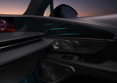 Selectable ambient lighting glows in the passenger door panel. | Kirk Brothers Lincoln of Vicksburg in Vicksburg MS