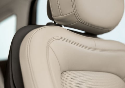 Fine craftsmanship is shown through a detailed image of front-seat stitching. | Kirk Brothers Lincoln of Vicksburg in Vicksburg MS