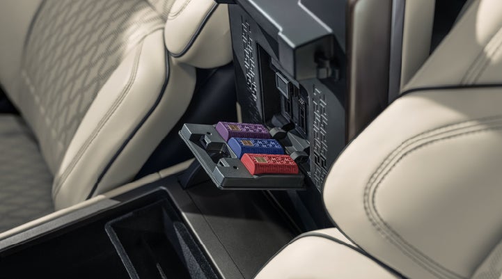 Digital Scent cartridges are shown in the diffuser located in the center arm rest. | Kirk Brothers Lincoln of Vicksburg in Vicksburg MS